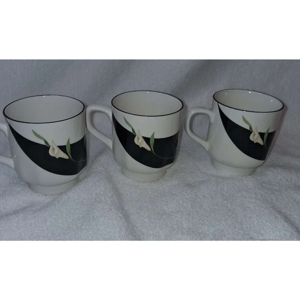 Sango Quadrille Black Lilies Set Of 3 Pieces.